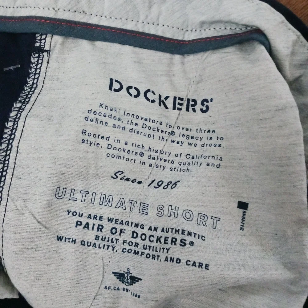 New Dockers Mens Ultimate Casual Chino Shorts Blue Size 56‎ Supremeflex